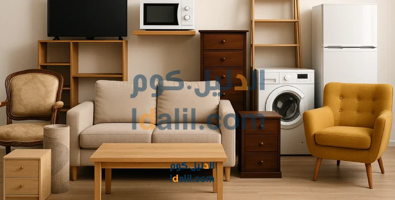 شراء اثاث مستعمل كاظمة يشمل فحص قطع الأثاث المنزلي وتقييم حالتها قبل الشراء